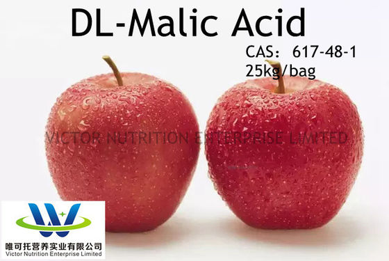 CAS 617-48-1/6915-15-7 Dl-Malic Acid with ISO Certification and Shelf Life 12 Months