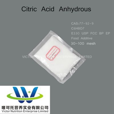 Efficiency Ctric Acid Anhydrous Formula C6h8o7 CAS 77-92-9 with Normal Storage Method